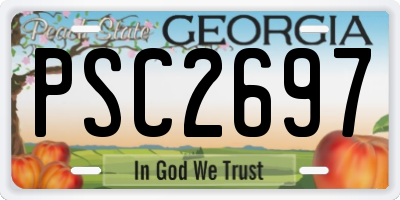 GA license plate PSC2697