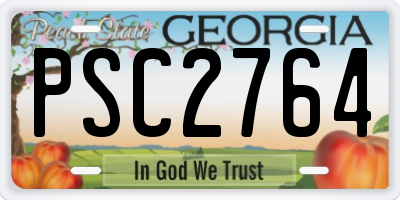 GA license plate PSC2764