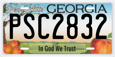 GA license plate PSC2832