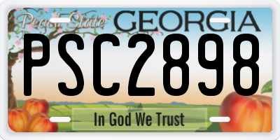 GA license plate PSC2898