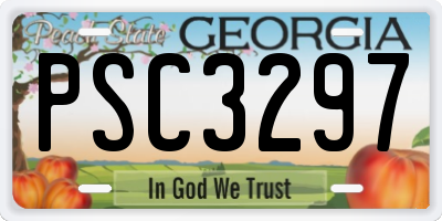 GA license plate PSC3297