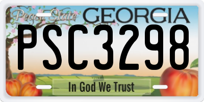 GA license plate PSC3298