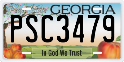 GA license plate PSC3479