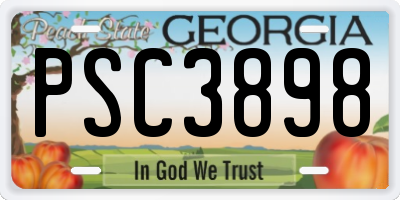 GA license plate PSC3898