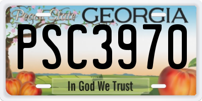 GA license plate PSC3970