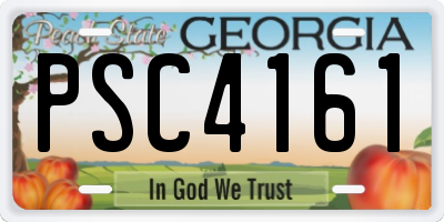 GA license plate PSC4161