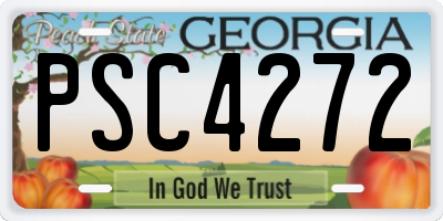 GA license plate PSC4272