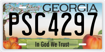 GA license plate PSC4297