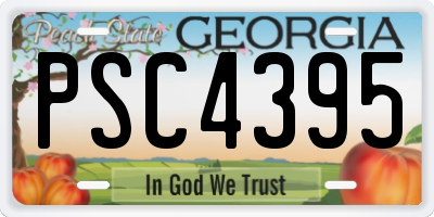 GA license plate PSC4395