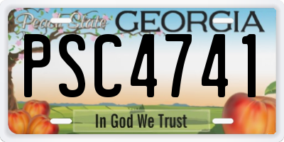 GA license plate PSC4741