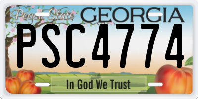 GA license plate PSC4774