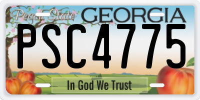 GA license plate PSC4775