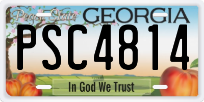 GA license plate PSC4814