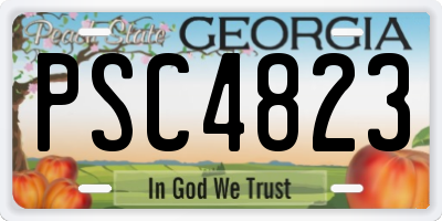 GA license plate PSC4823
