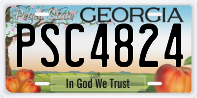 GA license plate PSC4824