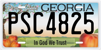 GA license plate PSC4825