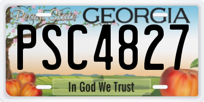 GA license plate PSC4827