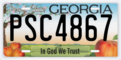 GA license plate PSC4867