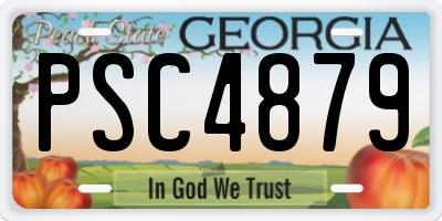 GA license plate PSC4879