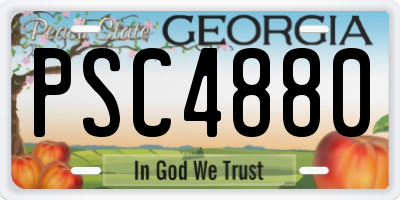 GA license plate PSC4880