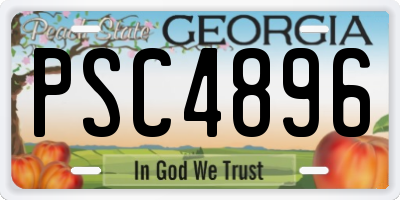 GA license plate PSC4896