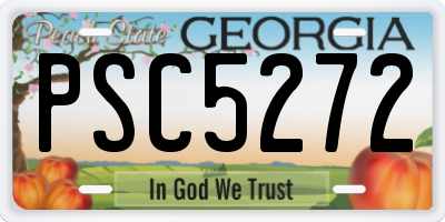 GA license plate PSC5272