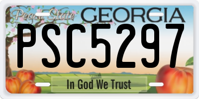 GA license plate PSC5297
