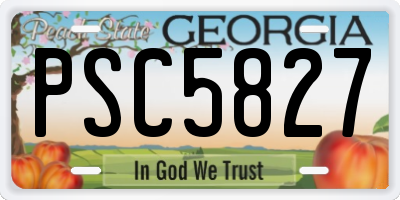GA license plate PSC5827