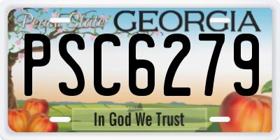 GA license plate PSC6279