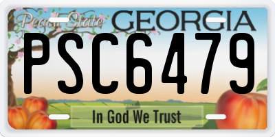 GA license plate PSC6479
