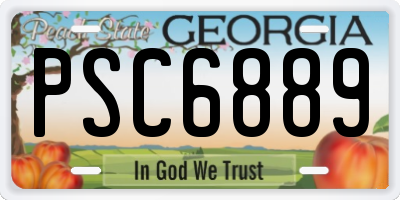 GA license plate PSC6889