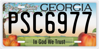 GA license plate PSC6977