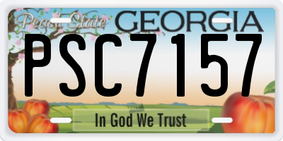 GA license plate PSC7157
