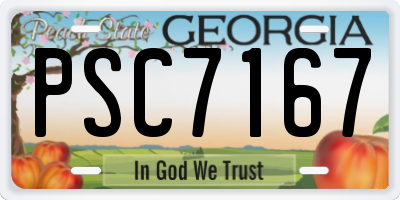 GA license plate PSC7167