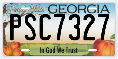 GA license plate PSC7327