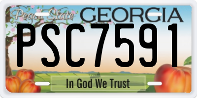GA license plate PSC7591