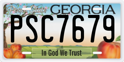 GA license plate PSC7679