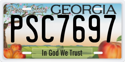 GA license plate PSC7697