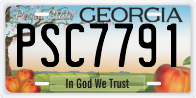 GA license plate PSC7791