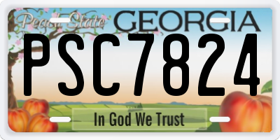 GA license plate PSC7824