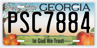 GA license plate PSC7884