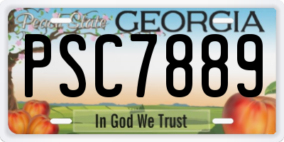 GA license plate PSC7889