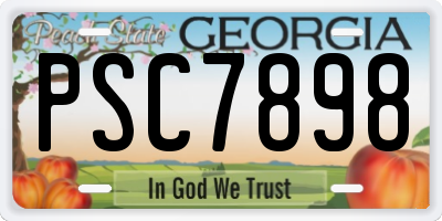 GA license plate PSC7898