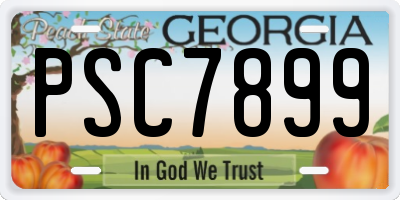 GA license plate PSC7899