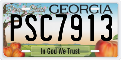 GA license plate PSC7913