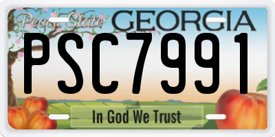 GA license plate PSC7991