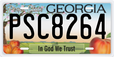 GA license plate PSC8264