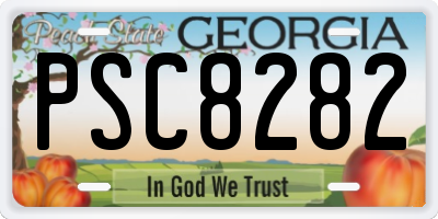 GA license plate PSC8282