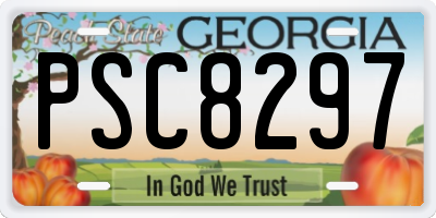 GA license plate PSC8297