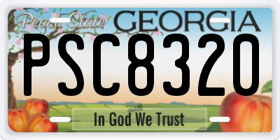 GA license plate PSC8320